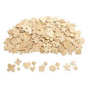 Colorations - Natural Wooden Shapes in 5 Designs, 350pcs.