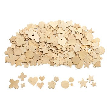 Colorations – Natürliche Holzformen in 5 Designs, 350 Stück.