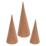 Colorations - Papier-mache Cones - 8, 10, 12 cm, 30 pcs.