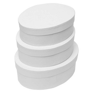 Colorations - Pappmaché-Boxen Oval, 3 Stk.