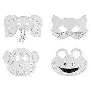 Colorations - Papieren Dierenmaskers, 16st.