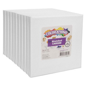 Colorations - Stretched Canvas 10 x 10 cm, 10 pcs.