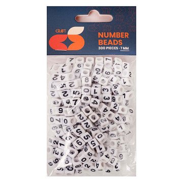 Colorations - Zahlenperlen, 7mm, 300Stk.