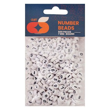 Colorations - Round Number Beads, 500pcs.