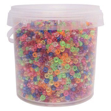 Colorations - Kleine Pony Kralen - Transparant, 4 x 6 mm, 500 gr.