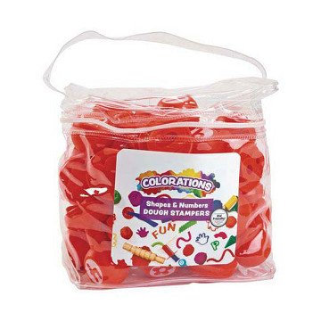 Colorations - Shapes & Numbers Clay Stamps, 26pcs.