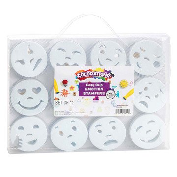 Colorations - Easy Grip Emotion Stamps, 12pcs.