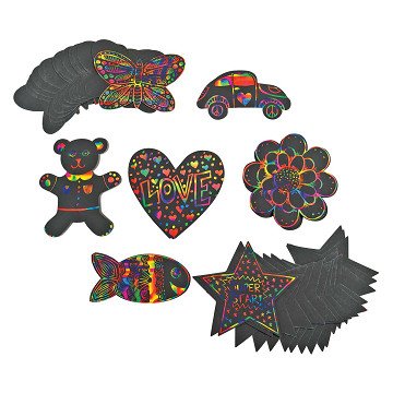 Colorations - Scratch Figures Shapes, 98pcs.