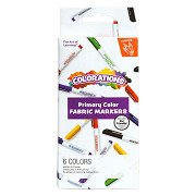 Colorations - Textielstiften Primaire Kleuren - 6 Kleuren
