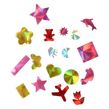 Colorations Glimmende Plakvormen Set, 2000st.