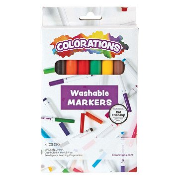 Washable felt-tip pens, 8 pcs.