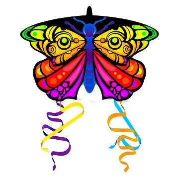 Kites Ready 2 Fly - Pop-up Mini-Nylon-Drachen Butterfly