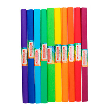 Crepe paper Rainbow, set of 10 colours