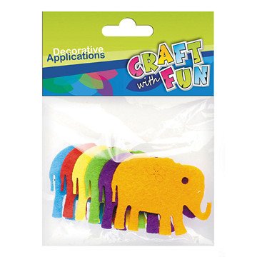 Felt Elephants, 6 pcs.