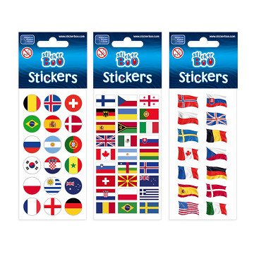 Sticker sheet Flags