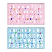 Zeichenschablone aus Kunststoff Zahlen & Buchstaben