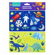 Dinosaurs, Kosmos drawing template