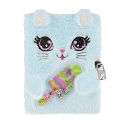 Plush Diary Cat with Lock, A5