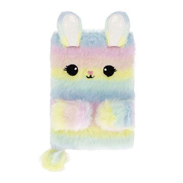 Plüsch-Notizbuch Hase Pastell