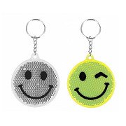 Reflektierender Schlüsselanhänger Emoticon, 12 Stück.