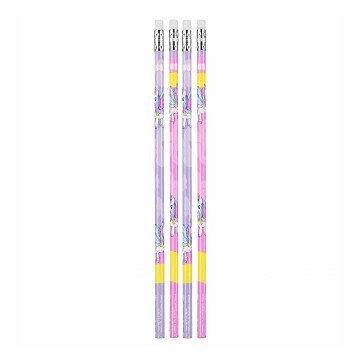 HB Pencil with Eraser Unicorn, 4 pcs.