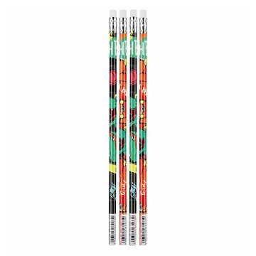 HB Pencil with Eraser Skate Dino, 4pcs.