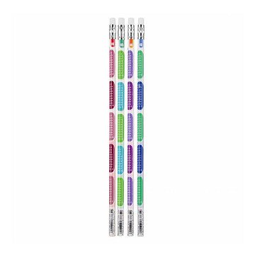 HB Pencil with Eraser Multiplication Table, 4pcs.