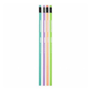 HB Triangular Pencil with Gum Pastel, 4 pcs.