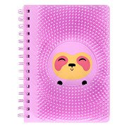 Silikon-Notizbuch mit Stacheln und Faultier, A5