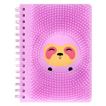 Silikon-Notizbuch mit Stacheln und Faultier, A5