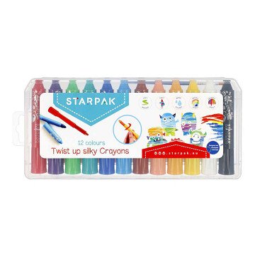Rotating Silky Smooth Chalks, 12 colors