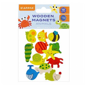 Holzmagnet Tiere 40mm, 12St.