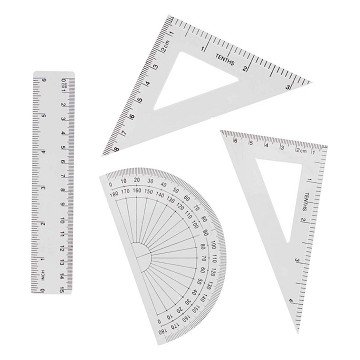 Geometrie-Set 15cm, 4tlg.