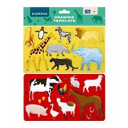 Drawing template Animals