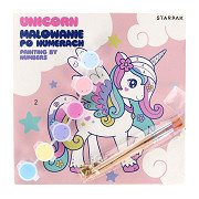 Malen nach Zahlen Einhorn 20x20cm, 6 Farben