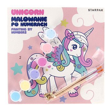 Paint By Numbers Unicorn 20x20cm, 6 Colors