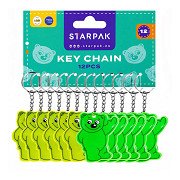 Reflektierender Schlüsselanhänger Bär, 12 Stk.