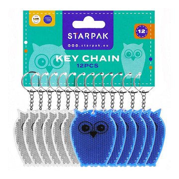 Reflectie Sleutelhanger Uil, 12st.