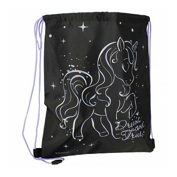 Gym bag unicorn black