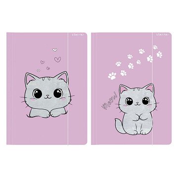 A4-Katzen-Gummibandkarte