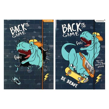 Ordner mit Gummizug A4 Skate Dino