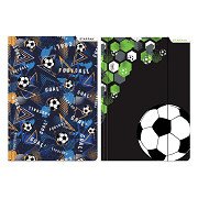 Karte mit elastischem A4-Fußballdruck