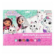 Gabby's Dollhouse – Malen nach Zahlen – inkl. 7 Farbtöne und Pinsel