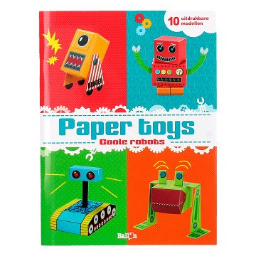 Paper Toys Knutelsboek - Coole robots