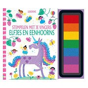 Stamping with your fingers - Fairies and Unicorns