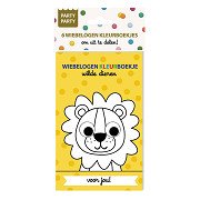 Party Party 6 Wiebelogen Kleurboekjes - Wilde Dieren