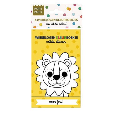 Party Party 6 Wiebelogen Kleurboekjes - Wilde Dieren