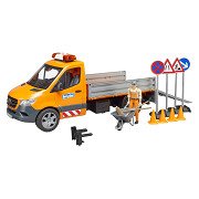 Bruder Mercedes Benz Sprinter Wegenwerken met Licht en Geluid - 1:16