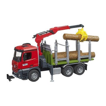 Bruder Mercedes Benz Arocs Houttransporter met 3 Boomstammen - 1:16