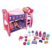 Stapelbedje met 2 Poppen 31cm - 25dlg.